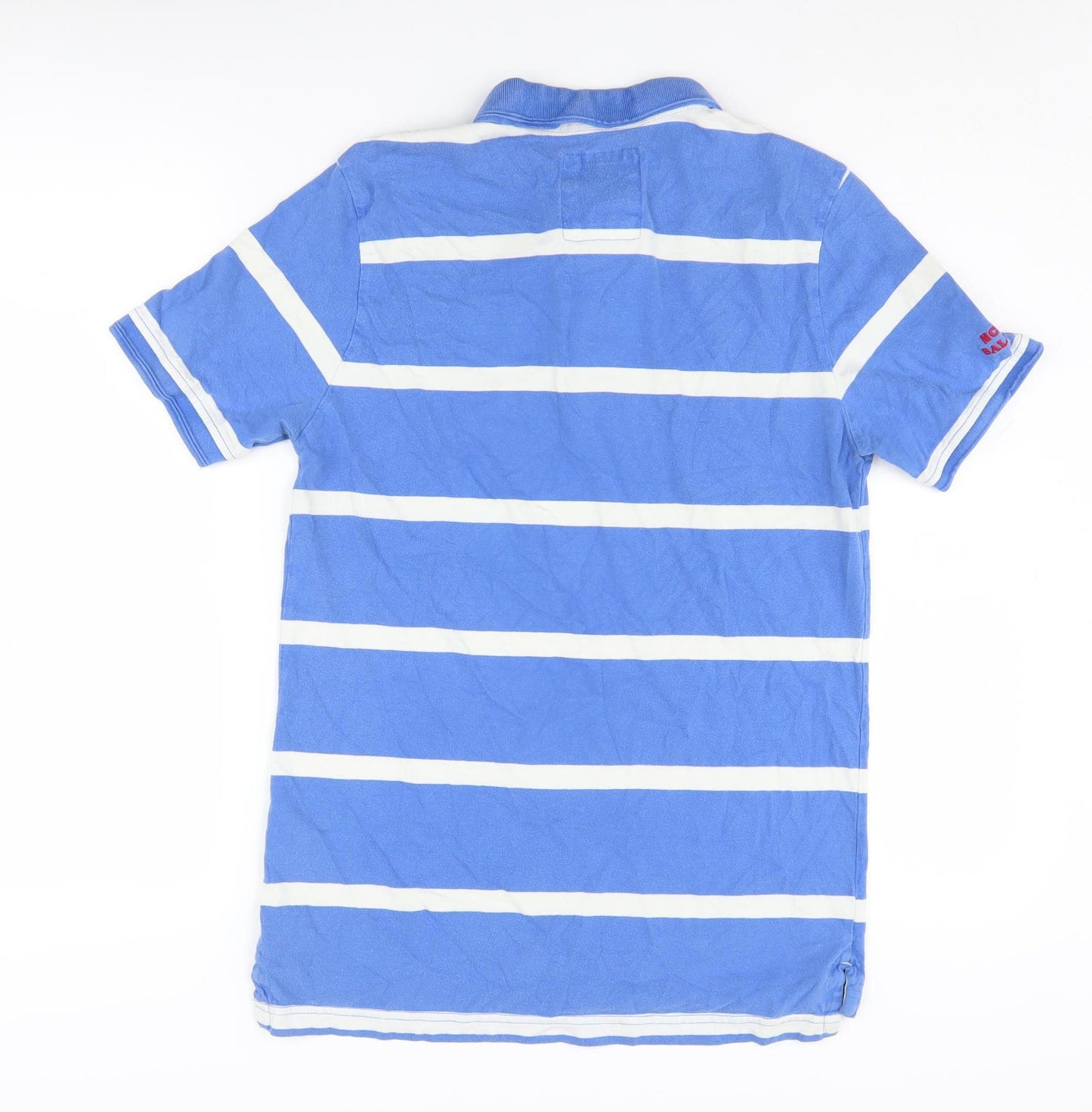 Crew Clothing Men's Blue Medium Striped Polo Shirt