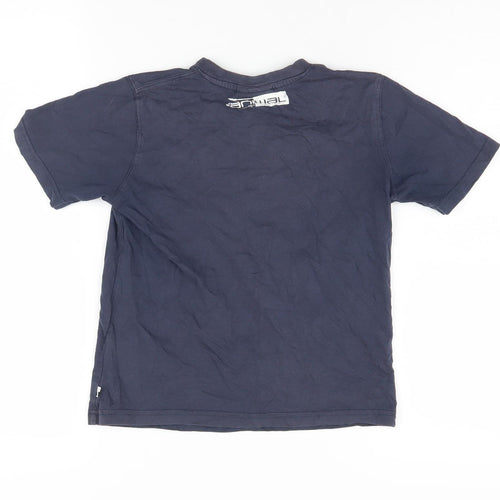 Animal Boys Blue Graphic T-Shirt, 7-8 Years, Casual Style