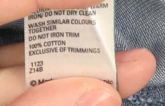 Marks and Spencer Men's Blue Polo Large Cotton