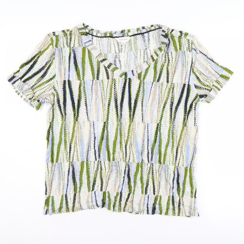 Marks and Spencer Women's Multicoloured V-Neck T-Shirt