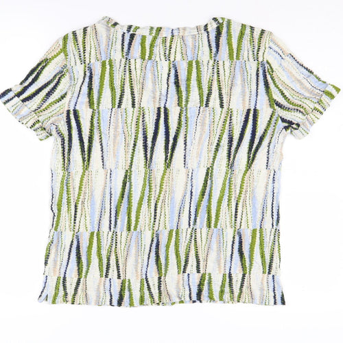Marks and Spencer Women's Multicoloured V-Neck T-Shirt