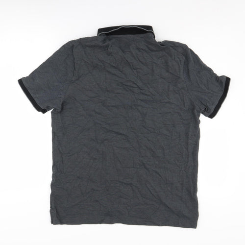 Marks and Spencer Men's Grey Polo Large
