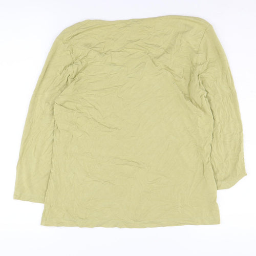 Laura Ashley Women’s Green Viscose Blouse, Size 16, 3/4 Sleeve