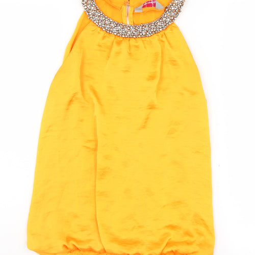 Dorothy Perkins Women's Yellow Tunic Blouse UK 12