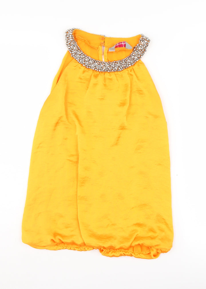 Dorothy Perkins Women's Yellow Tunic Blouse UK 12