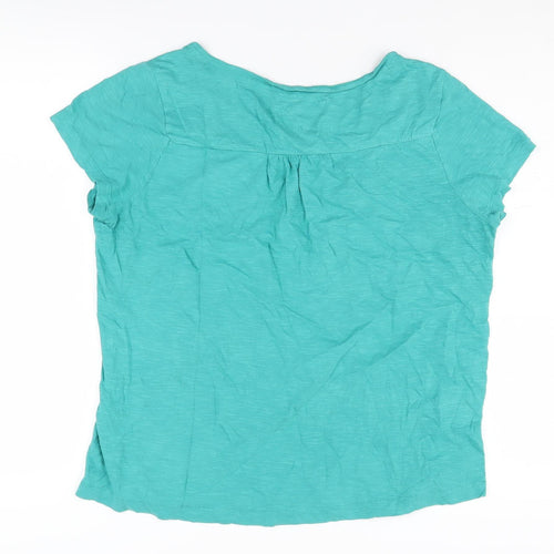 Mantaray Women's Green Cotton T-Shirt - Size 16
