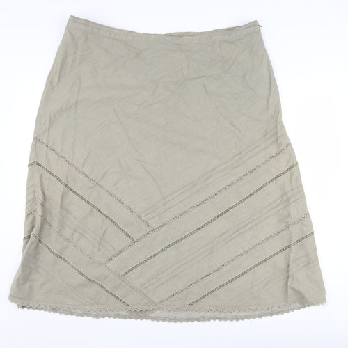 Damart Women's Beige Cotton Skirt Size 24