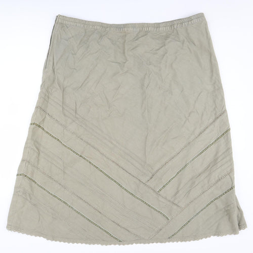 Damart Women's Beige Cotton Skirt Size 24