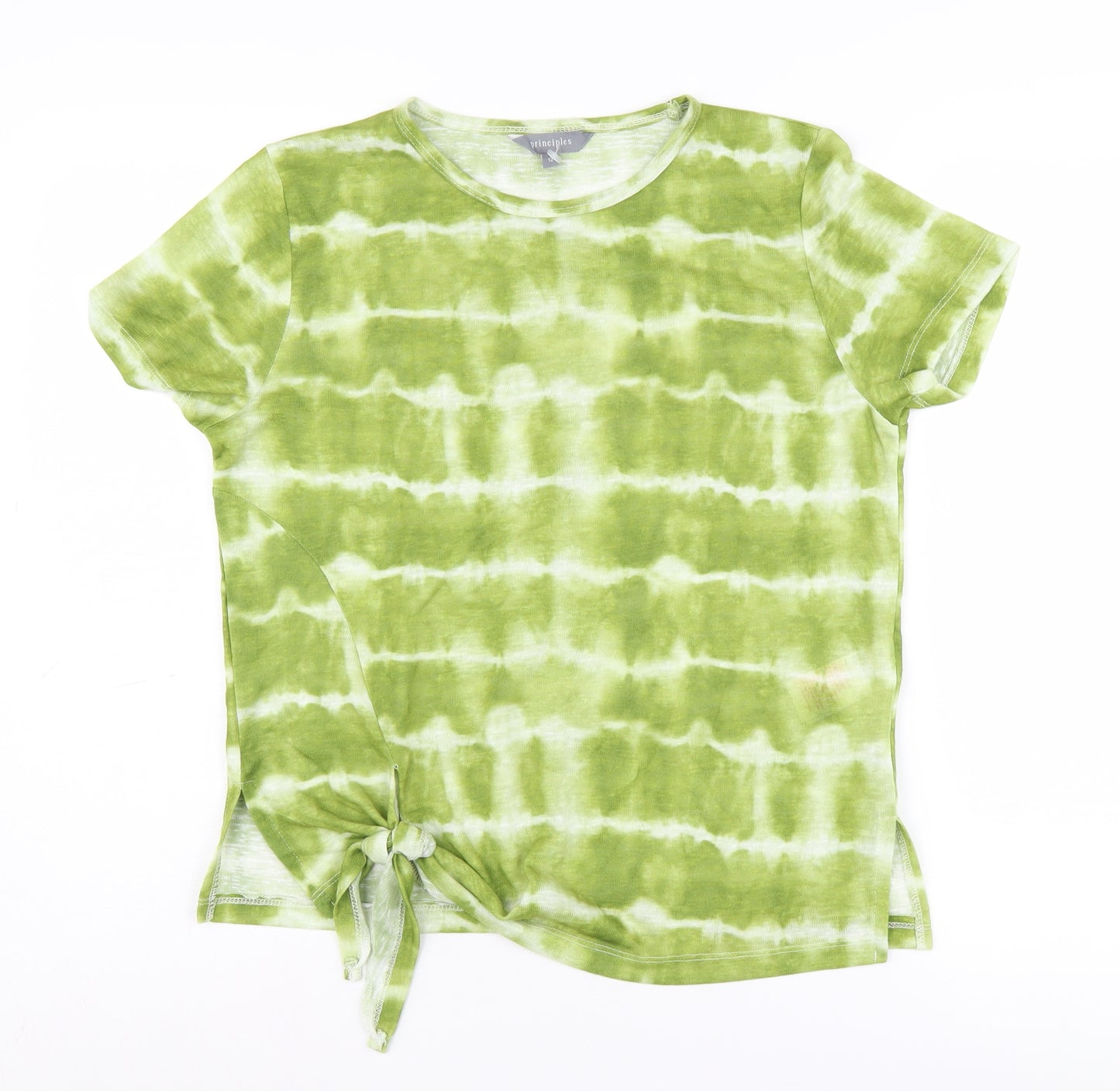 Debenhams Women's Green Tie-Dye T-Shirt Size 12