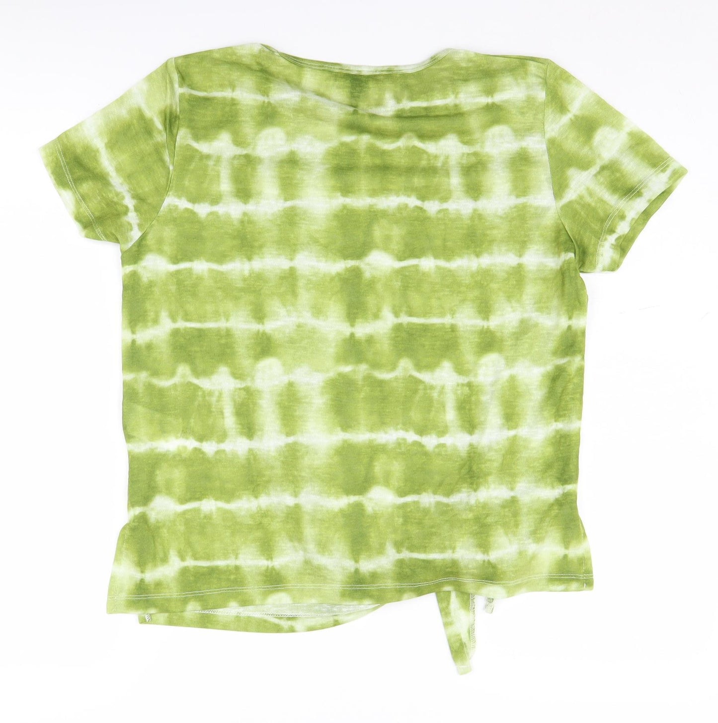 Debenhams Women's Green Tie-Dye T-Shirt Size 12