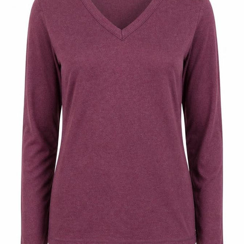 Gap Women's Purple Long Sleeve V-Neck T-Shirt, Size S