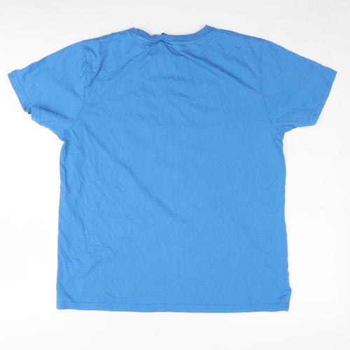 Superman Men's Blue Graphic T-Shirt - Large