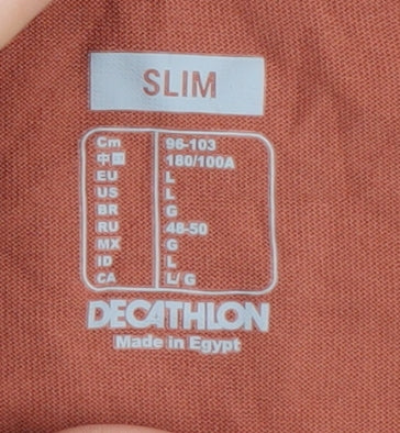 Decathlon Men’s Slim Brown T-Shirt, Large