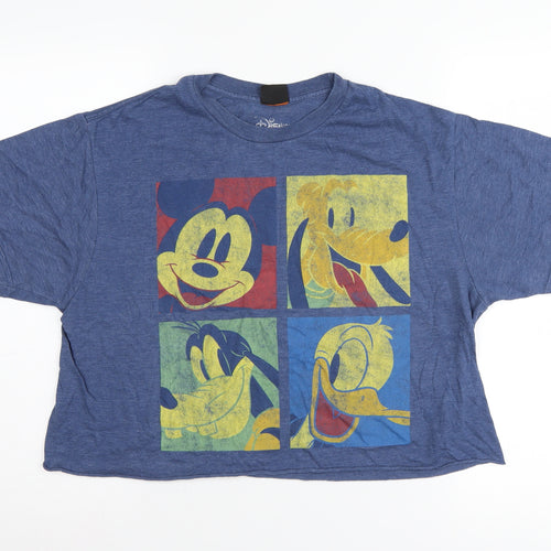 Disney Unisex Blue Classic Graphic T-Shirt in Large