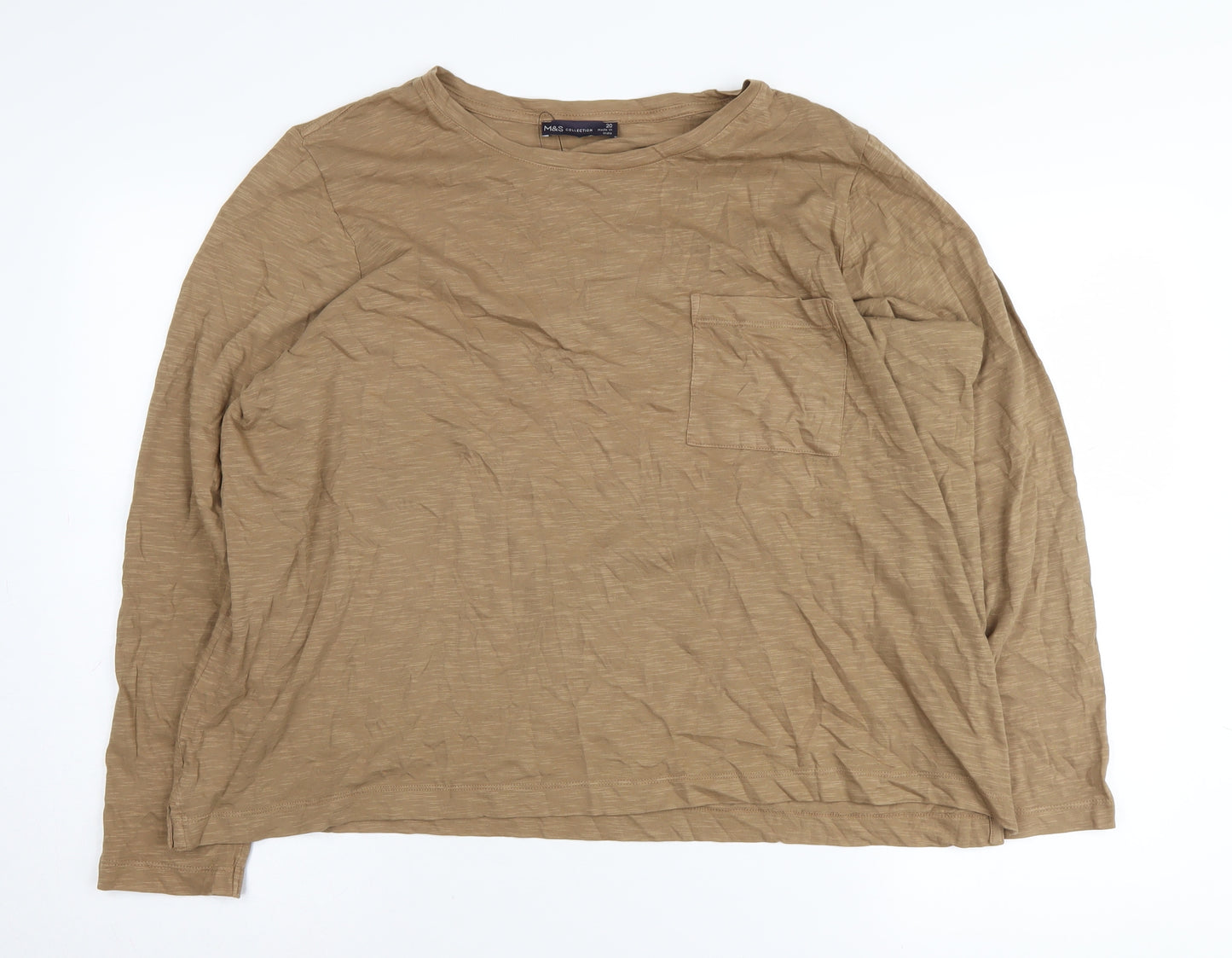 Marks and Spencer Women's Brown Long Sleeve T-Shirt