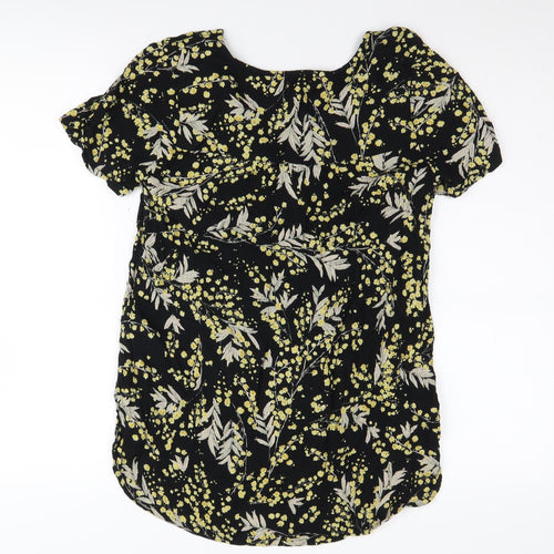 Fat Face Women's Black Floral Top Size 12