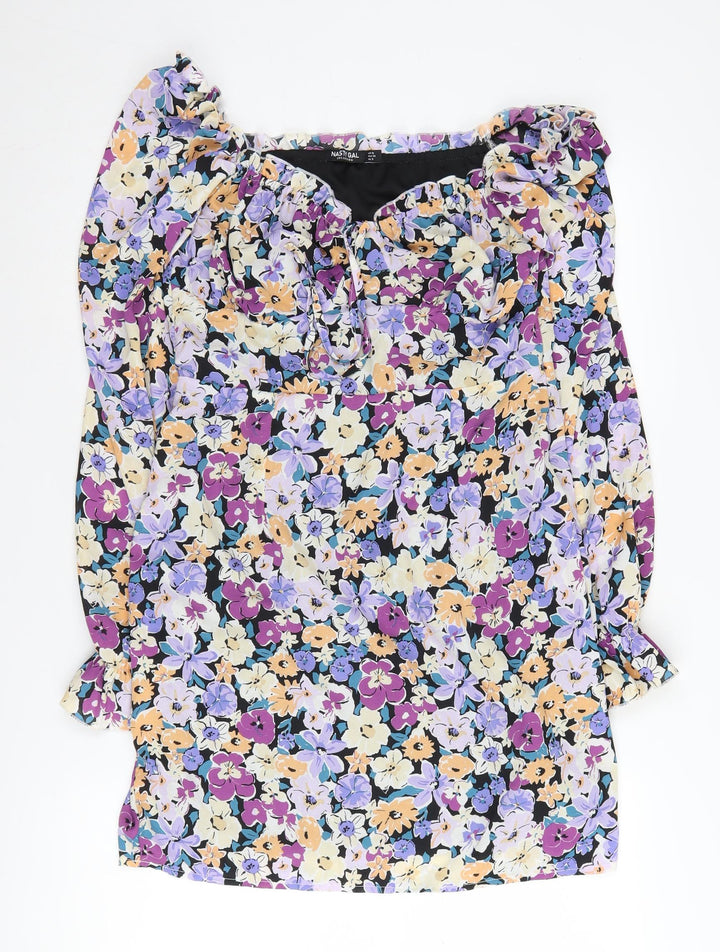 Nasty Gal Women's Floral Shift Dress Size 12