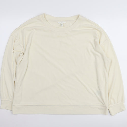 H&M Women's Ivory Pullover Sweatshirt Size 12
