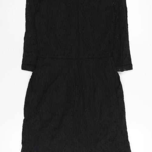 MNG Women's Black Lace Sheath Dress XS