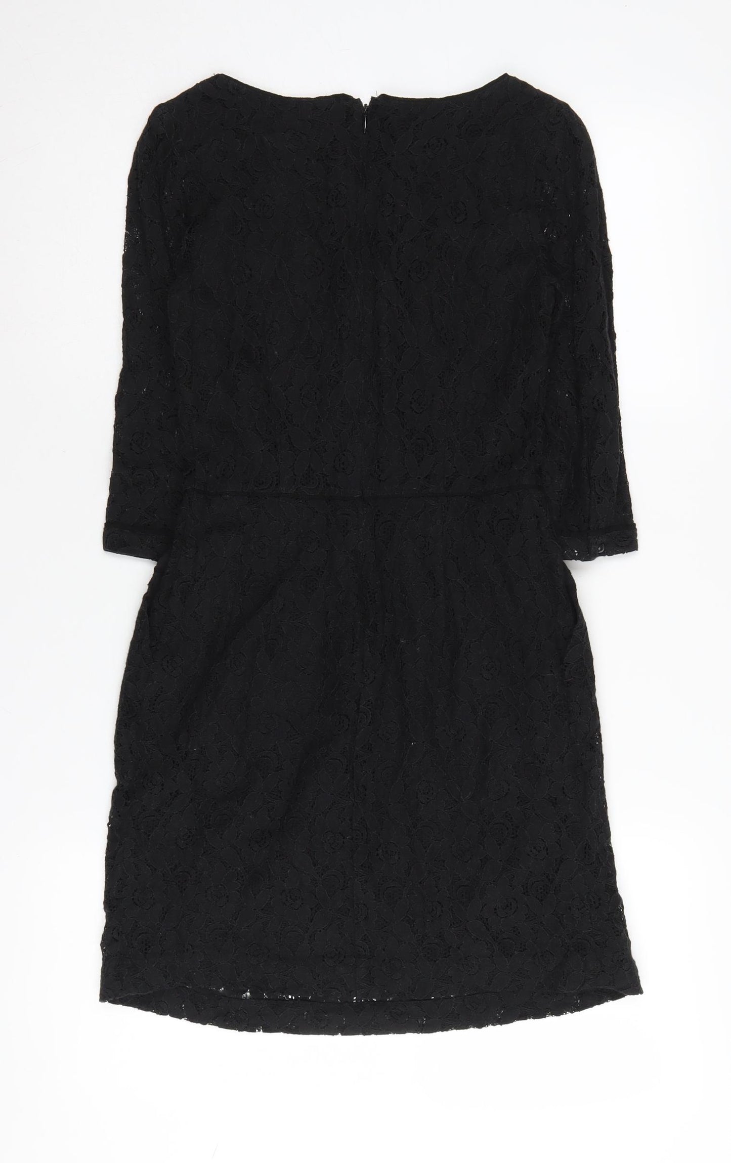 MNG Women's Black Lace Sheath Dress XS