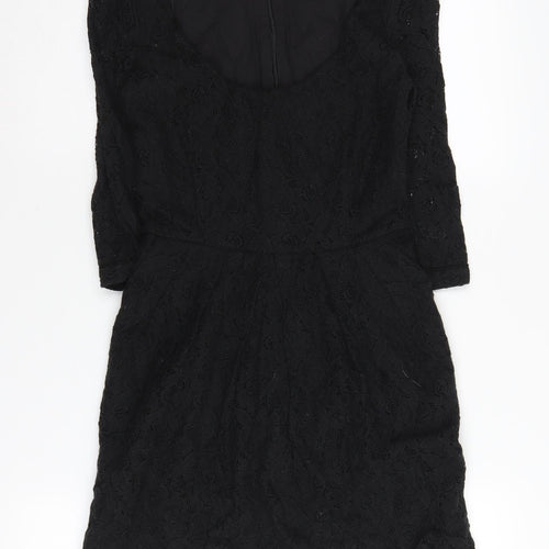 MNG Women's Black Lace Sheath Dress XS