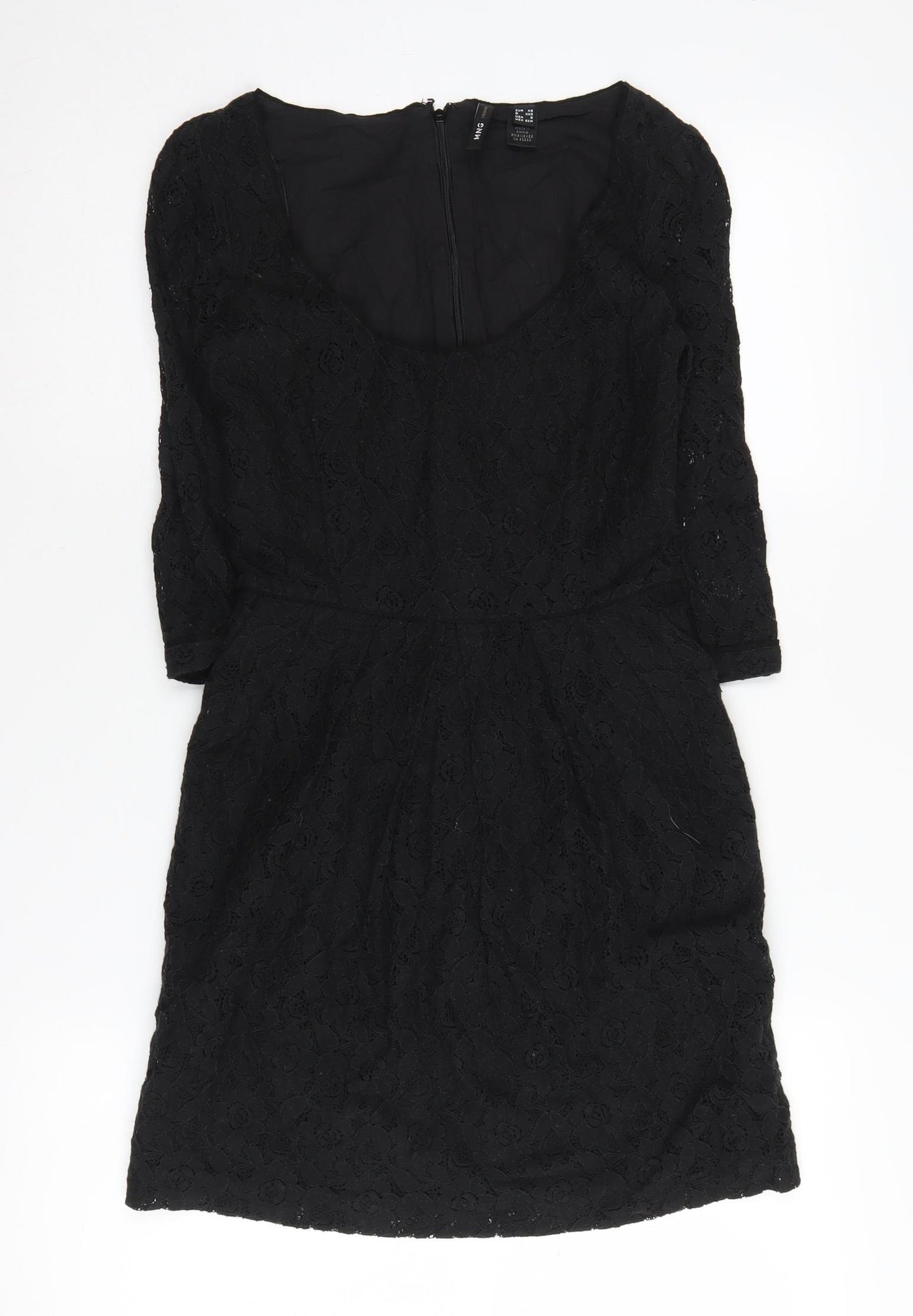MNG Women's Black Lace Sheath Dress XS