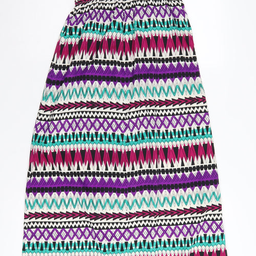 LOOK Women's Geometric Maxi Dress, Size 12, Multicoloured