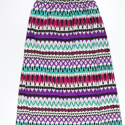 LOOK Women's Geometric Maxi Dress, Size 12, Multicoloured