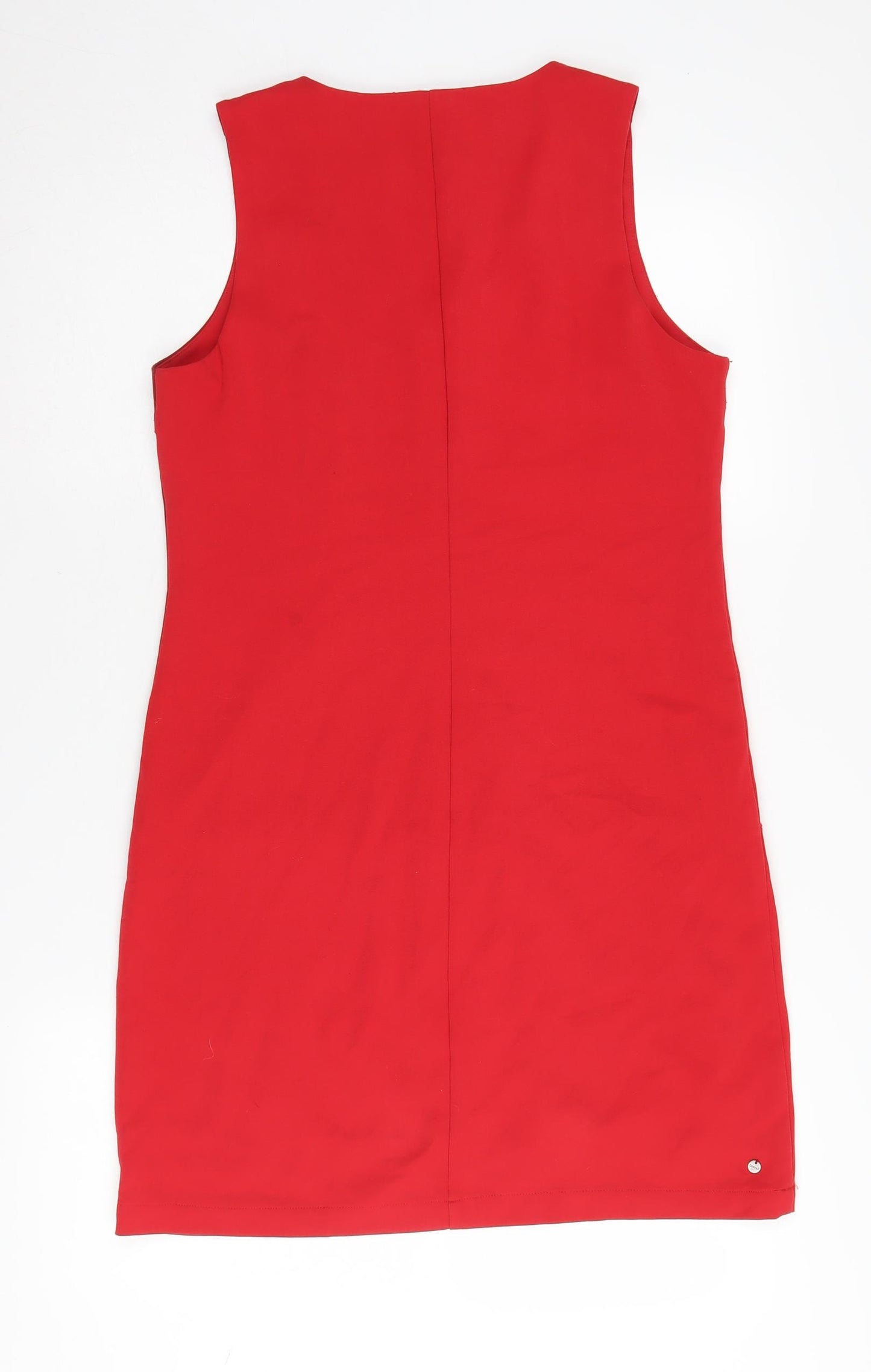 Trend Women's Red Shift Dress - Size 10, Colourblock