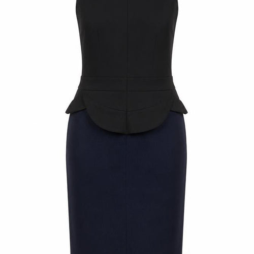 Oasis Women's Black Pencil Dress Size 10 with Peplum