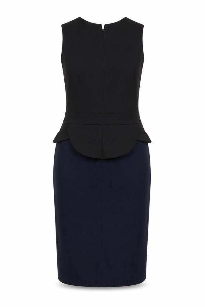 Oasis Women's Black Pencil Dress Size 10 with Peplum