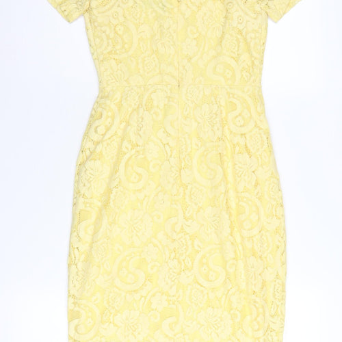 Dorothy Perkins Yellow Sheath Dress Size 6