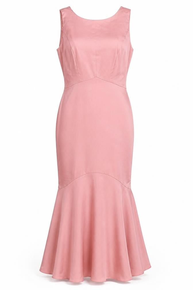 Oasis Women's Pink Mermaid Long Dress - Size 10