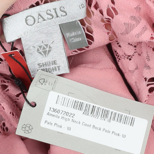 Oasis Women's Pink Mermaid Long Dress - Size 10