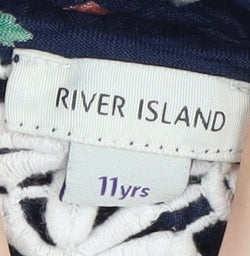 River Island Girls Floral Jumpsuit, Multicoloured, 11 Years