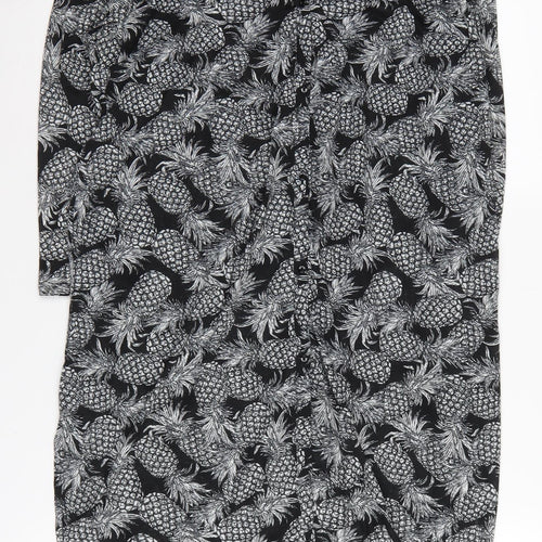 H&M Women's Black Pineapple Tunic Blouse M