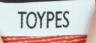 Toypes Women's Red Striped Jersey Short Sleeve Top