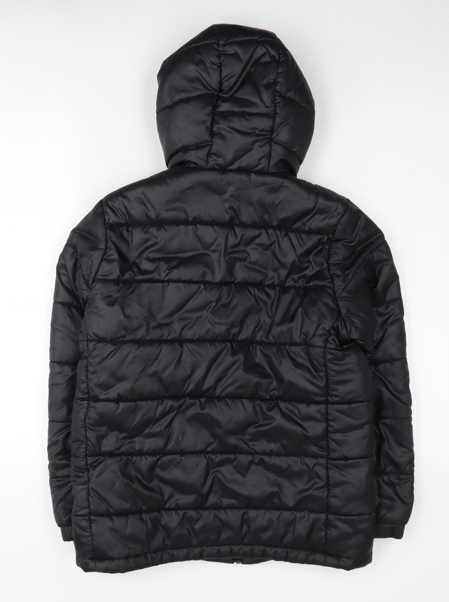 Adidas Boys Black Hooded Puffer Jacket 11-12 Years