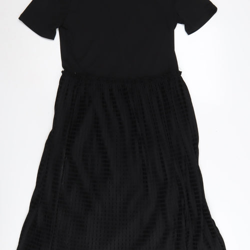Zara Women's Black A-Line Knee-Length Dress