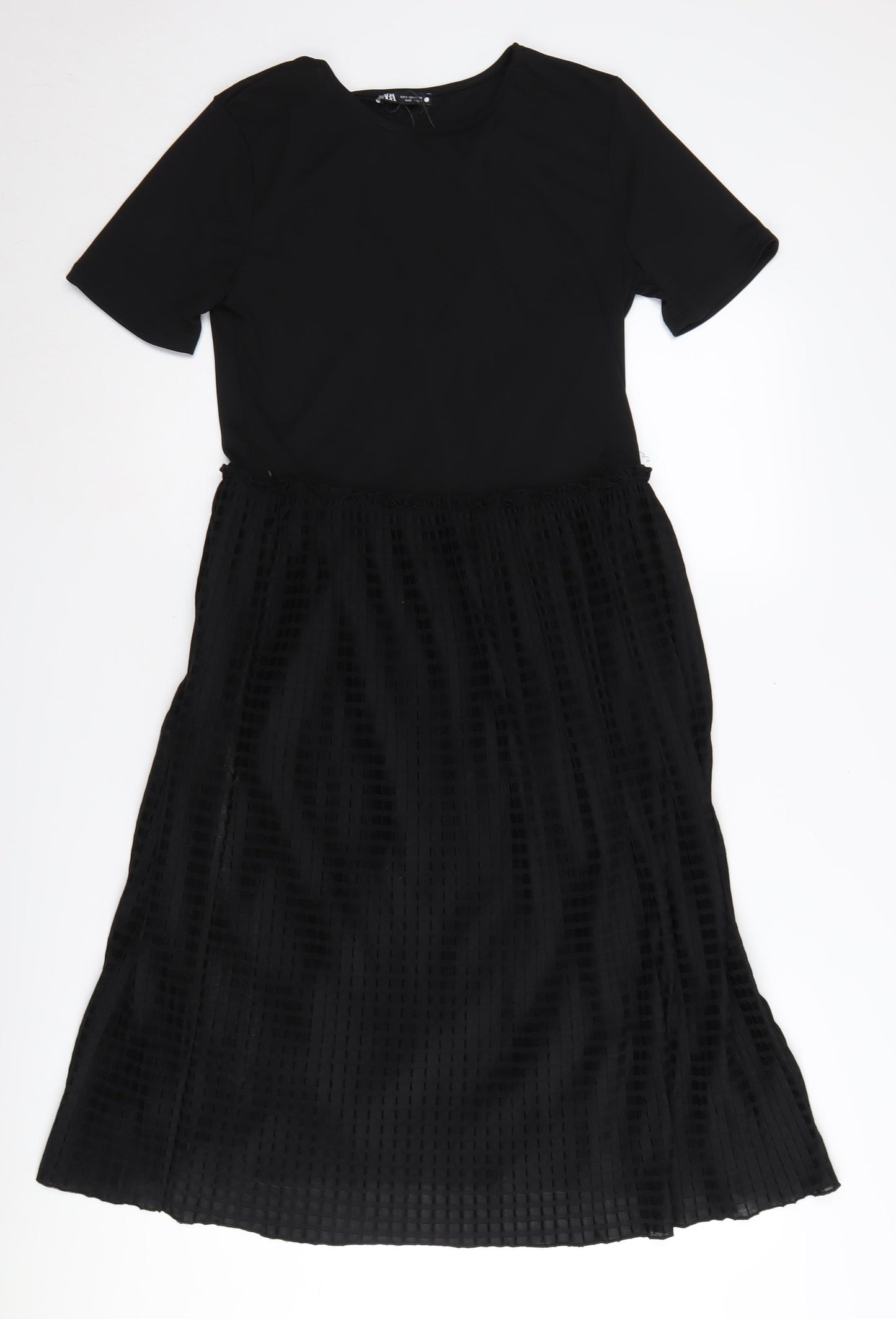 Zara Women's Black A-Line Knee-Length Dress