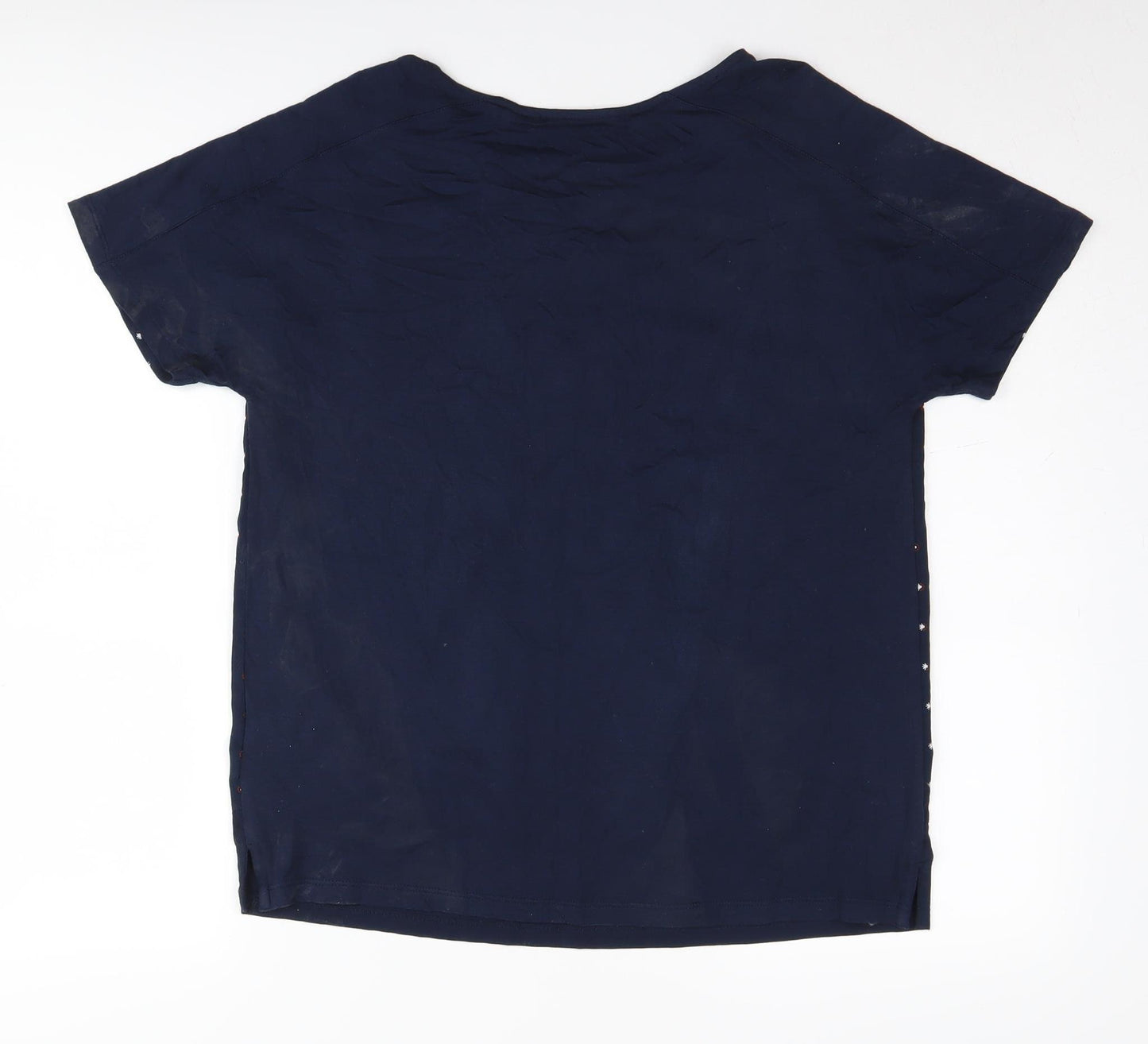 Marks and Spencer Women's Blue Polka Dot Jersey T-Shirt