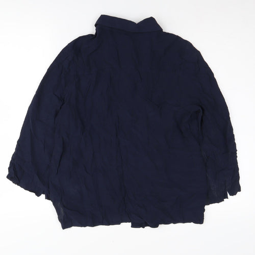 Marks and Spencer Women's Blue Button-Up Shirt 12