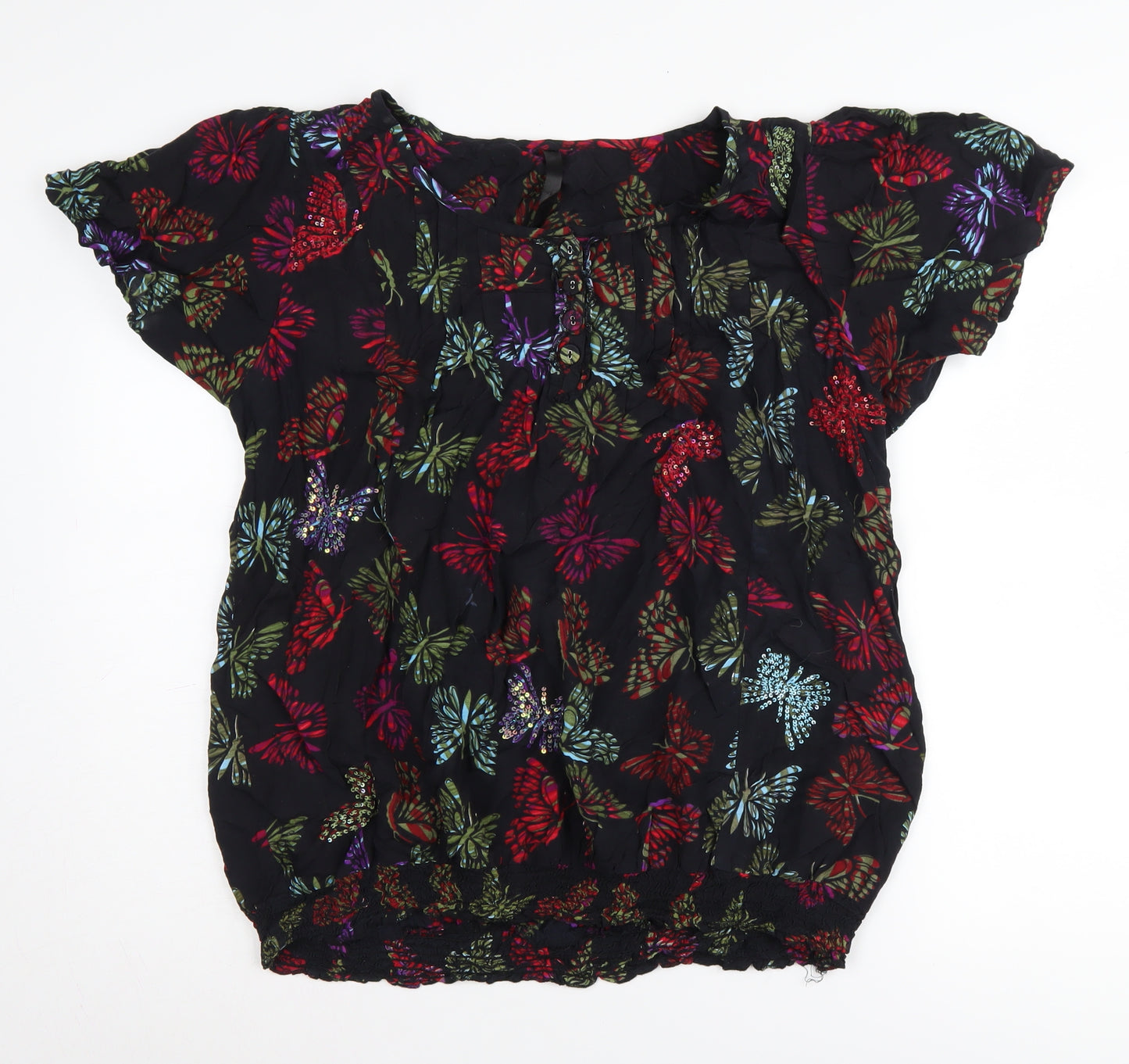 Evans Multicoloured Butterfly Blouse Women Size 18