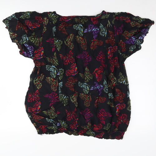 Evans Multicoloured Butterfly Blouse Women Size 18