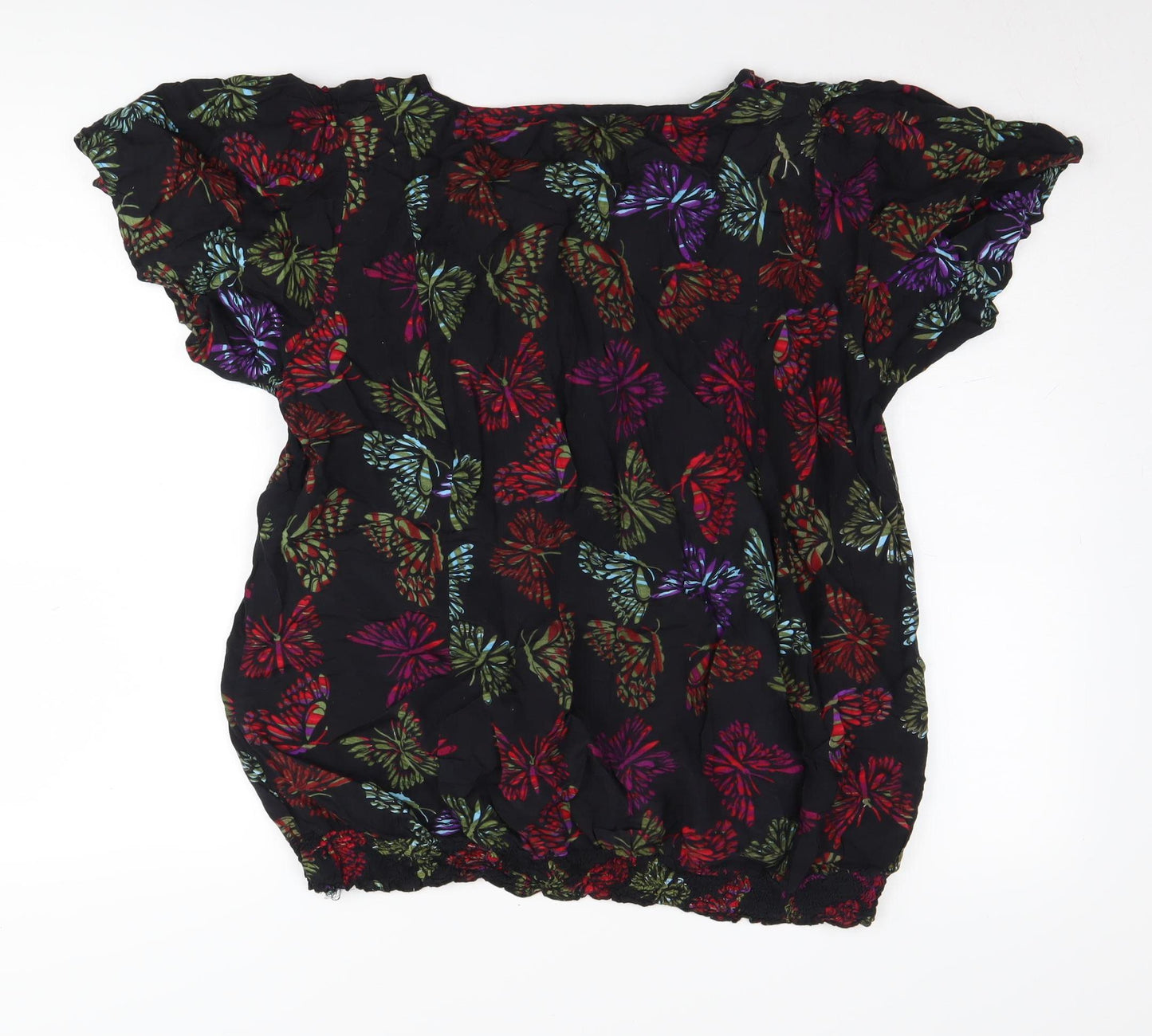 Evans Multicoloured Butterfly Blouse Women Size 18