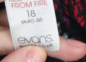 Evans Multicoloured Butterfly Blouse Women Size 18