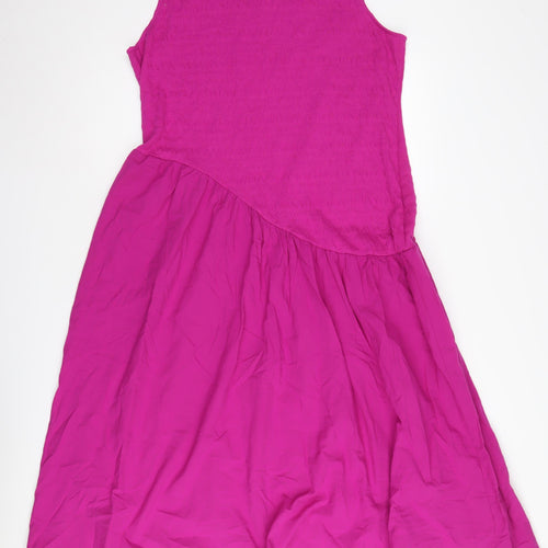 Marks and Spencer Women's Pink A-Line Midi Dress