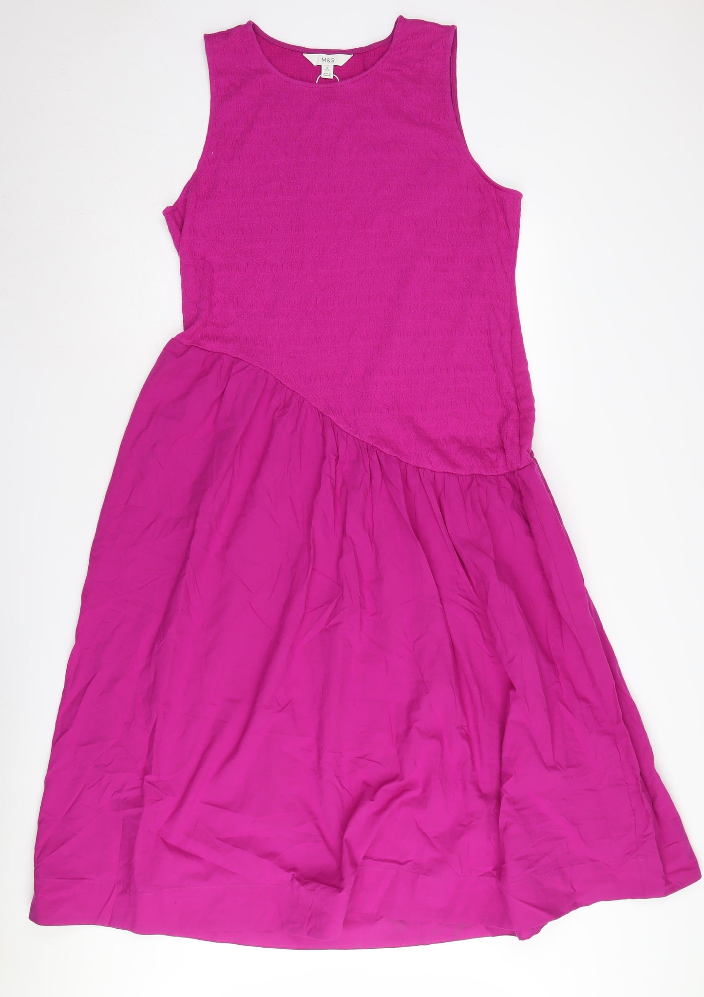 Marks and Spencer Women's Pink A-Line Midi Dress
