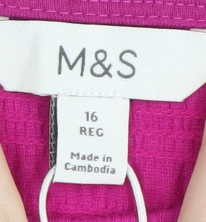 Marks and Spencer Women's Pink A-Line Midi Dress
