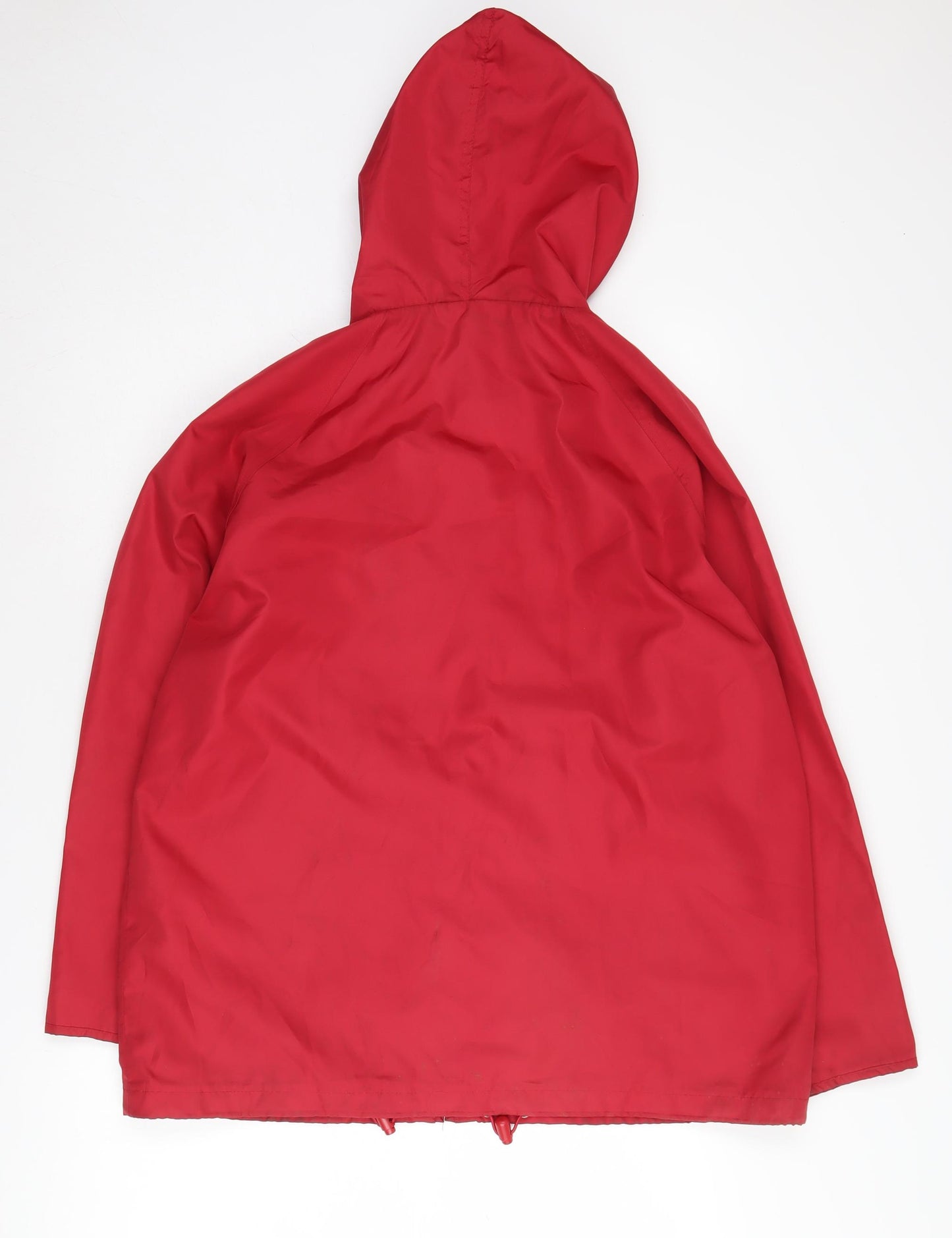 St Bernard Women's Red Hooded Rain Coat Size 14